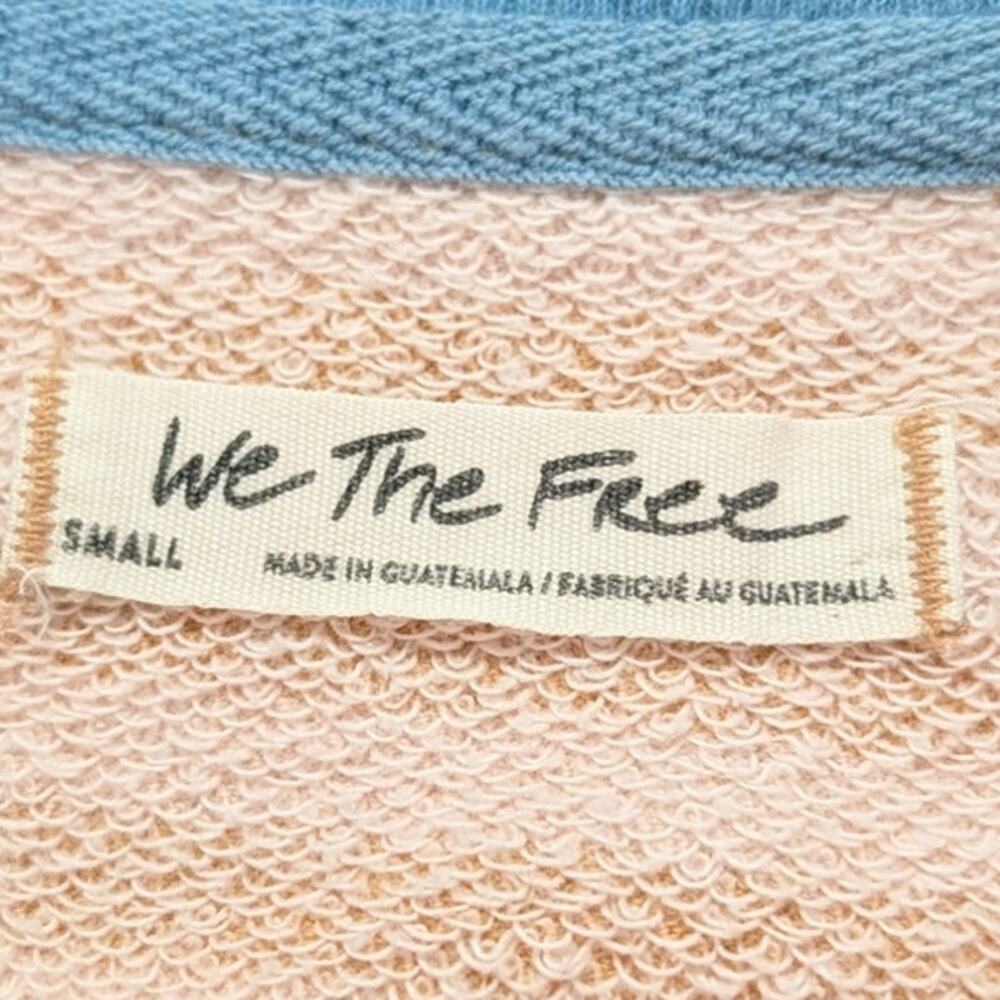 We The Free People Striped Sweatshirt Oversized Womens S Cotton Crewneck - Picture 8 of 8